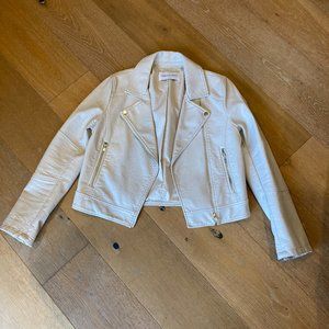 Cupcakes and Cashmere Belladonna Bone Vegan Leather Moto Jacket - Like New